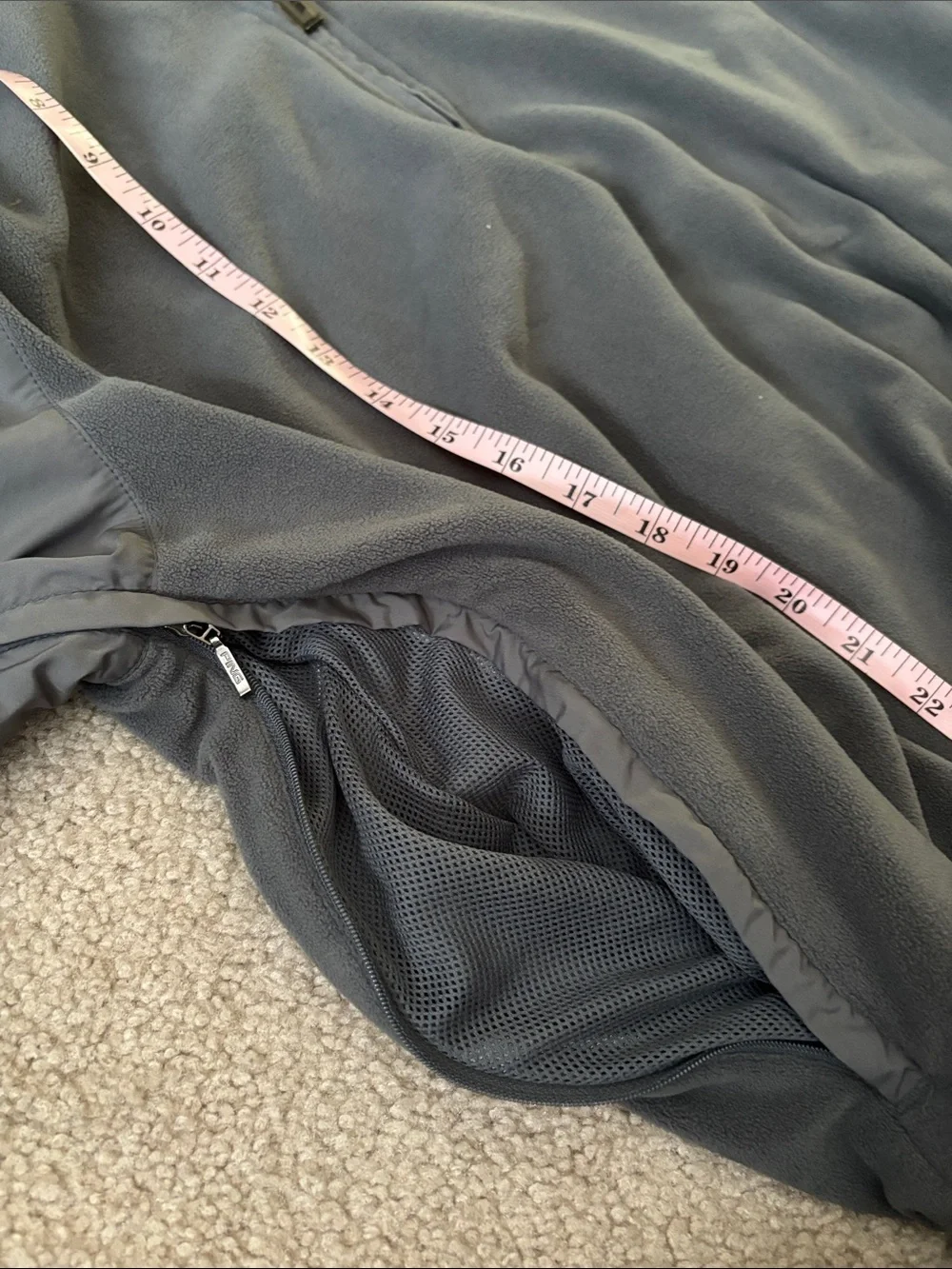 PCT TOUR Charcoal Gray Quarter-Zip Windbreaker size medium